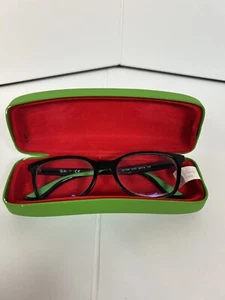 Ray Ban Youth Eyeglass Black & Green Frames - must replace lens With Case - Picture 1 of 10