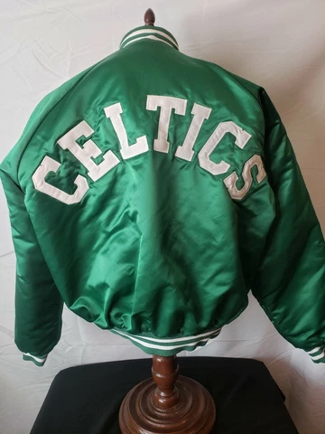 🔥🚨Vintage Boston Celtics Chalk Line XL Starter Style Spellout Jacket EUC Rare! Cover