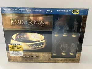 Rare LOTR 15-Disk Extended Trilogy On Blu-Ray. Includes 6 Carved  Figurines NEW - Picture 1 of 16