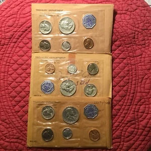 1957, 1958, 1959, 1960, U.S. Mint Silver Proof Set 20 Coins - In Original Cello. - Picture 1 of 4