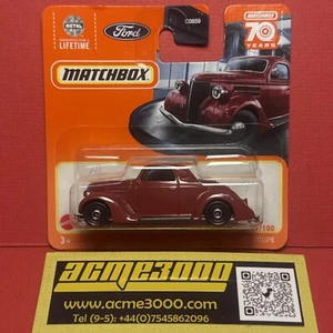 2023 Matchbox Lesney Superfast - 1936 FORD COUPE - Red 19/100 Short Card - Picture 1 of 2
