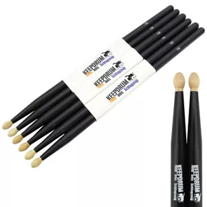 Baquetas keepdrum 5BB Black Hickory negras 3 pares - Imagen 1 de 5