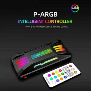 RGB Controller 4Pin PWM 5V 3Pin ARGB Fan Cooler PC Remote Control G9A2- - Bild 1 von 12