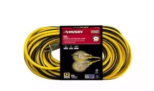 Husky VividFlex 50 ft. 12/3 Heavy Duty Indoor / Outdoor Extension Cord Yellow - Picture 1 of 4