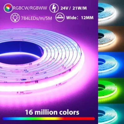 5-20M High Density RGBW/RGBWW 840LEDs/m COB LED Streifen Licht flexibel dimmbar - Bild 1 von 4