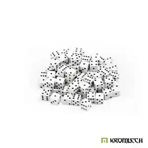 KROMLECH MINI DADOS DE BATALLA 100 BLANCO 7MM - Imagen 1 de 4