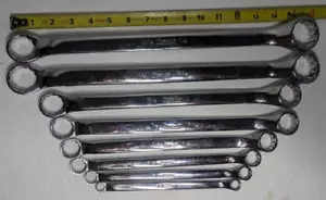 SNAP ON TOOLS 8 PC DOUBLE BOX END OFFSET WRENCH SET 3/8" - 1&1/4" - Picture 1 of 8