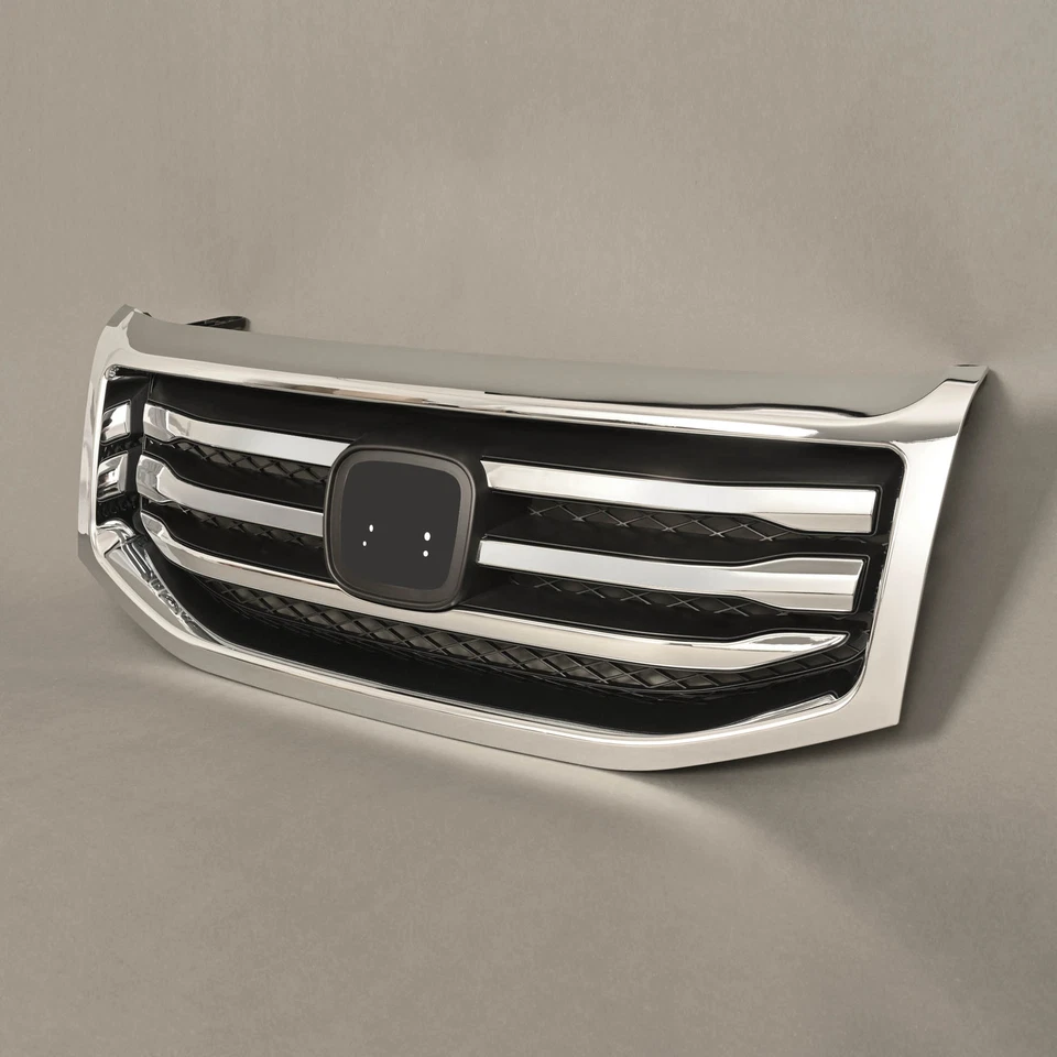 Parachoques delantero cromado 13 para Honda Pilot 2012-2015 rejilla superior malla estilo parrilla Foto 1 de 4