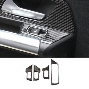 For Benz GLB W247 2020-22 Carbon Fiber Vinyl Window Lift Panel Switch Cover Trim - Picture 1 of 10