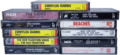 New LOT Of 11 SEALED CASSETTE TAPES 80s Female Country Emmylou Harris Judds Etc. - Image 1 of 3