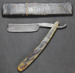 Wade & Butcher 6/8 Wedge Straight Razor w/ Barber Notch & Box - Vintage - Picture 1 of 10