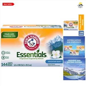 Fabric Softener Sheets Natural Mountain Rain 144ct Softening Adult Use - Picture 1 of 10