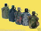 NEU US Feldflasche Trinkflasche Army Armystyle in schwarz oliv tarn oder acu 065