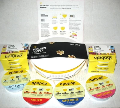 Kit Palomitas Microondas Gourmet Opopop con 10 Paquetes (4 Sabores) Silicona Plegable Foto 1 de 4