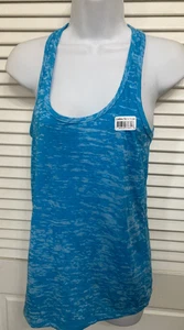 Tank Top Racerback Women's 6533 Next Level training YOGA FIT Blue And White - Picture 1 of 3