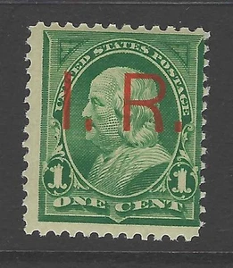 Bigjake: R-153, 1 centavo Franklin con sobreimpresión I. R. - Imagen 1 de 2