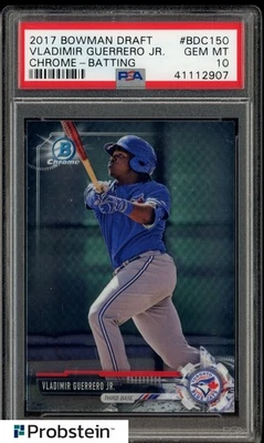 Bowman Chrome Draft 2017 #BDC150 Vladimir Guerrero Jr bateo radiocontrol novato PSA 10 Foto 1 de 2