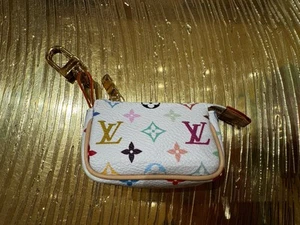 Louis Vuitton Murakami 2025 WHITE MULTICOLOR MICRO POCHETTE Authentic NEW M02460 - Picture 1 of 4