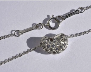 Collar Tiffany & Co Elsa Peretti Bean platino diamantes - Imagen 1 de 11