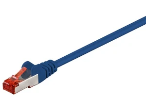 10x kabel sieciowy CAT 6 S/FTP; CAT 6-0025 S/FTP PIMF NIEBIESKI 0,25m SB - Zdjęcie 1 z 1