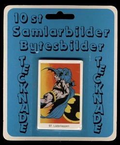 1974-81 DC Batman Cello Blister Pack ungeöffnet sealed Swedish Samlarbilder - Bild 1 von 1