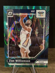 ZION WILLIAMSON 2024-25 DONRUSS OPTIC GREEN SEISMIC PRIZM PELICANS #173 - Picture 1 of 2