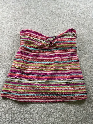 Mossimo Women's Swimwear Strapless Tankini Top Small Multi-Color Nylon Spandex - Image 1 of 4