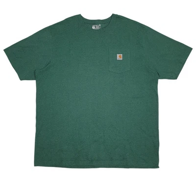 CARHARTT Green T Shirt Tee Short Sleeve Cotton Blend Mens XXLT - Image 1 of 4