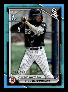 2024 BOWMAN RYAN BURROWES SKY BLUE BORDER /499 BP-119 WHITE SOX - Picture 1 of 2