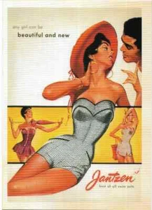 Jantzen Bademode für Frauen Werbung Reproduktion Postkarte - Bild 1 von 2