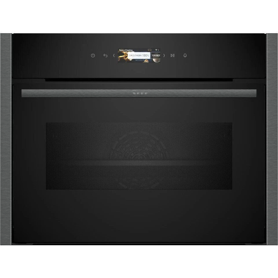 Neff N70 60cm Built-In Compact Oven with Microwave Function - Graphite-Grey