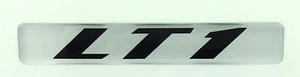 LT1 EMBLEM (B) Super Sized BLACK ON SILVER - Foto 1 di 2