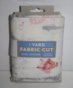 David Textiles Paris France Eiffel Tower Fabric 100% Cotton 1 Yard 36 x 44 in - Picture 1 of 7