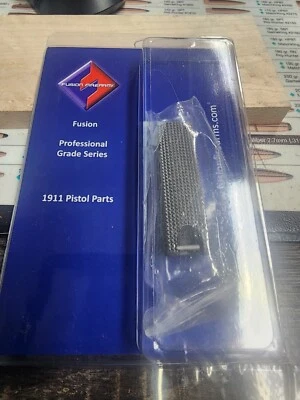 FUSION FIREARMS 1911 CHECKERED STAINLESS lanyard GOVERNMENT  MAINSPRING HOUSING - Image 1 of 3