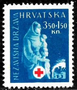 HICK GIRL- MINT CROATIA STAMP SC#B44 1943 MOTHER & CHILD D334 - Picture 1 of 2