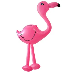 Inflatable Flamingo Party Decoration 64cm Blow Up Pink Tropical Caribbean Prop - Picture 1 of 2