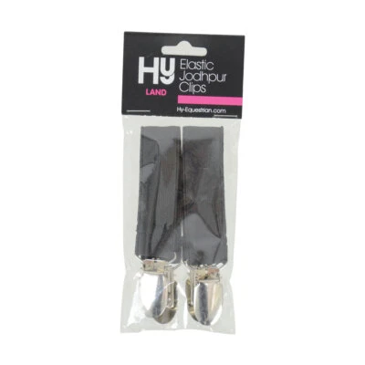 HY EQUESTRIAN ELASTISCHE JODHPUR CLIPS EIN PAAR SCHWARZ ODER BRAUN