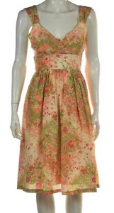 Plenty Frock Womens Dress Size 4 Pink Floral Fit & Flare Knee Length Sleeveless - Picture 1 of 4