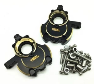 Treal X0028IWXIF Brass Inner Front Portal Housing Knuckles (Black) for Redcat... - Picture 1 of 1