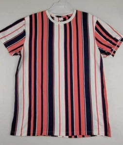 San Francisco Men's Colorful Striped T-shirt Pink , Blue, White Size Medium - Picture 1 of 5