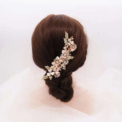 Fiore Fermagli Clip Sposa Strass Matrimonio Copricapo Tiara Principessa Vintage - Immagine 1 di 4