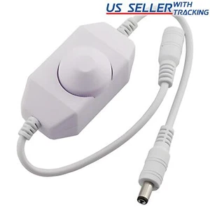 Inline Manual Dimmer Switch for LED Strip Light, White - Picture 1 of 3