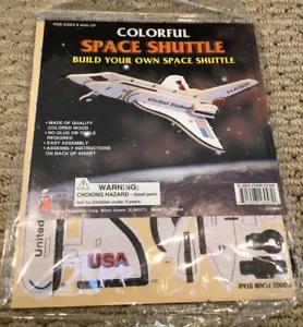 Good Old Values -Colorful Space Shuttle - Build Your Own Shuttle - Wooden Model - Picture 1 of 10