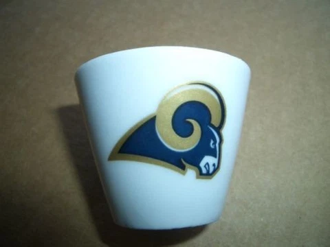 Officially Licensed 2007 NFL St. Louis Rams Mini Porcelain Shot Glass! Cover