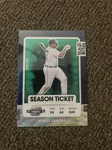 2021 Panini Contenders Optic Baseball Miguel Cabrera Green Wave Prizm Parallel - Picture 1 of 3