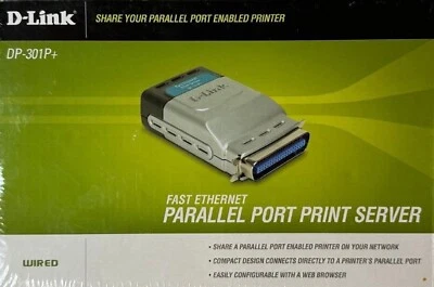 D-Link DP-301P+ Fast Ethernet Parallel Port Print Server - 1 Centronics Port - Image 1 of 3