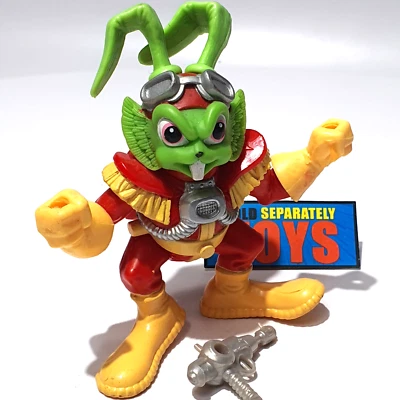 Vtg BUCKY O' HARE action figure 100% COMPLETE original 1990 rabbit pilot #1 - Image 1 of 4