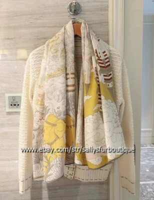 Sallys 70% Cashmere & 30% Silk Wrap Scarf Stole Universe Print Square Shawl 53" - Image 1 of 4