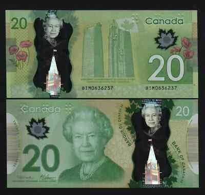 Canada 20 DOLLARS P-108 2012 Queen ♛ POLYMER MAPLE LEAF NATIVE ART Canadian NOTE - Image 1 of 3