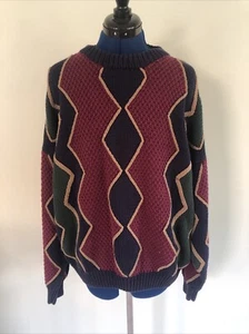 VTG Y2K Adirondack Savile Row Chunky Knit Sweater 1990s Size Adult XL - Picture 1 of 8